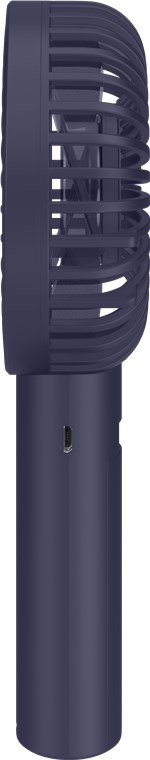 Goobay USB-Handventilator mit Standfunktion, Blau - mit wiederaufladbarer Batterie (austauschbar)