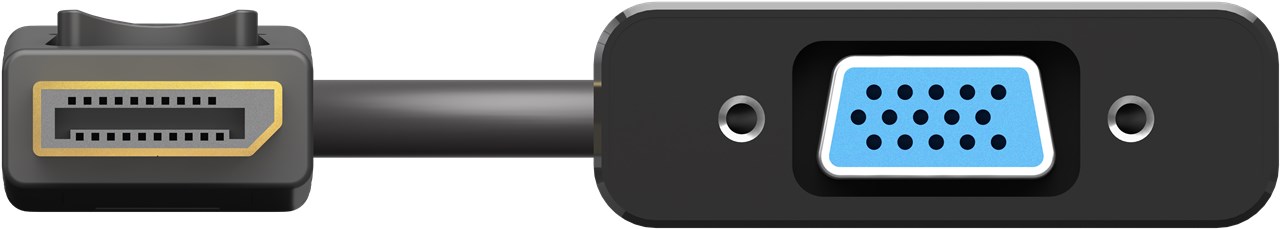 Goobay DisplayPort-auf-VGA-Adapter 1.1, 0,15 m - DisplayPort-Stecker > VGA-Buchse (15-polig)