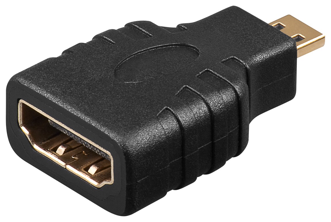 Goobay HDMI™-Adapter, vergoldet - HDMI™-Buchse (Typ A) > HDMI™-Micro-Stecker (Typ D)