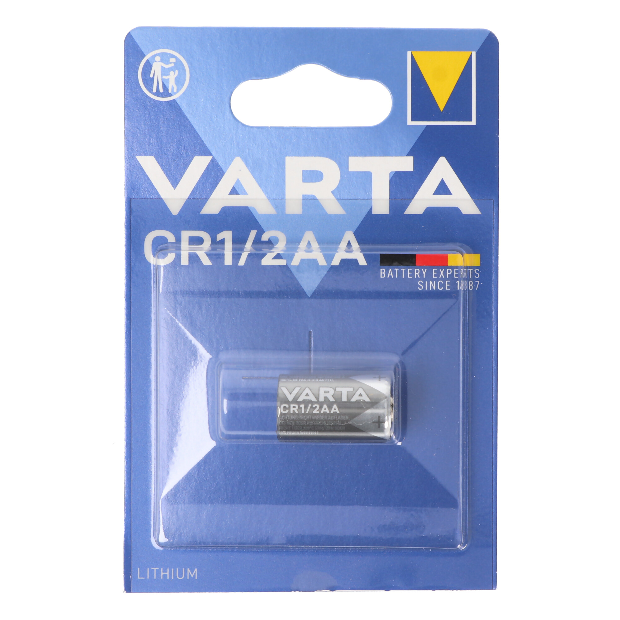 Varta Lithium CR 1/2 AA Varta 6127 3,0V 950mAh, Polung beachten