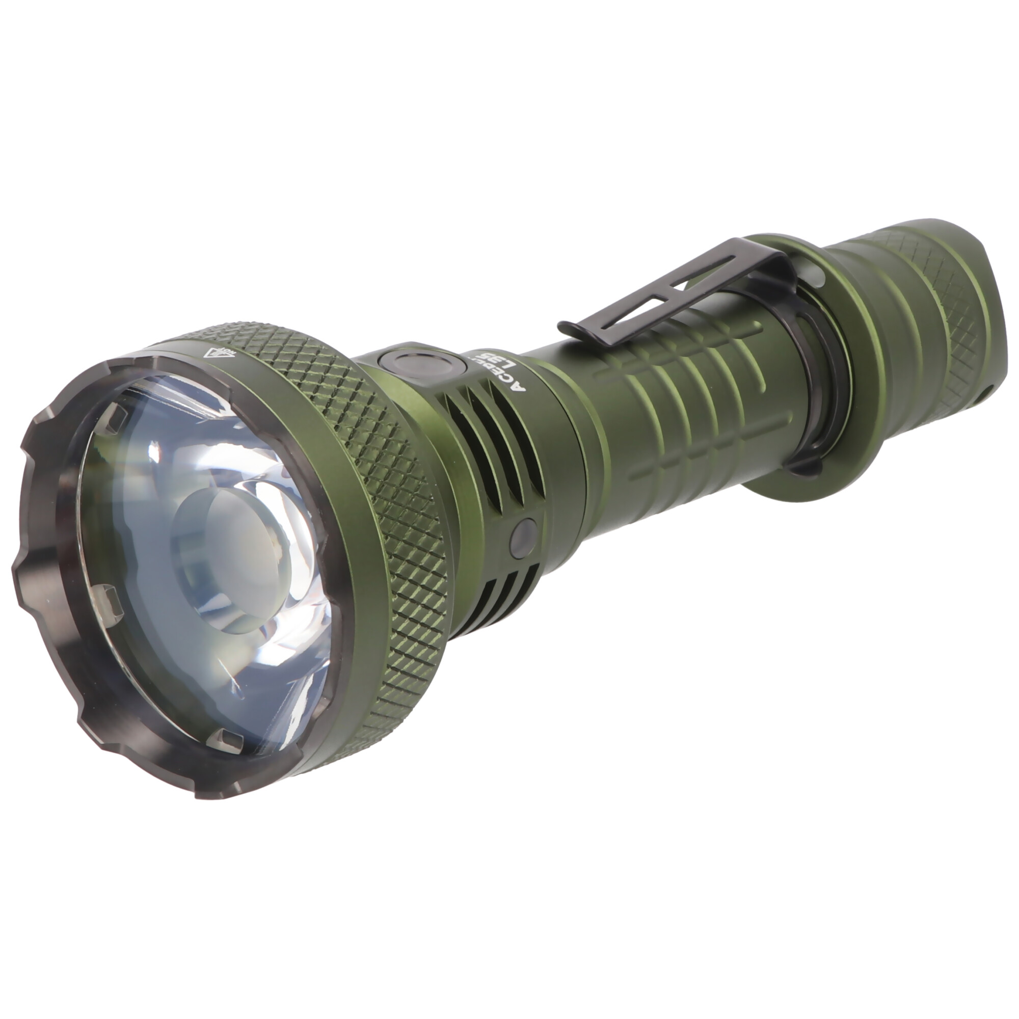 AceBeam L35 LED-Taschenlampe mit max. 5.000 Lumen und bis zu 480 Meter, grün, ohne Akku