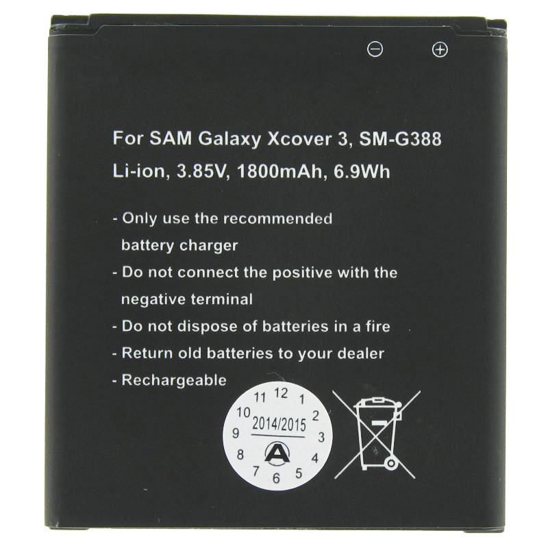 Akku passend für Samsung Galaxy Xcover 3, SM-G388, EB-BG388BBE, 1800mAh bis