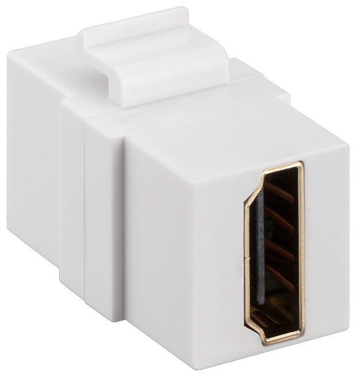 Goobay Keystone Modul mit HDMI™ Doppel-Buchse - zum Anschluss von in der Wand verlegten HDMI™-Kabeln