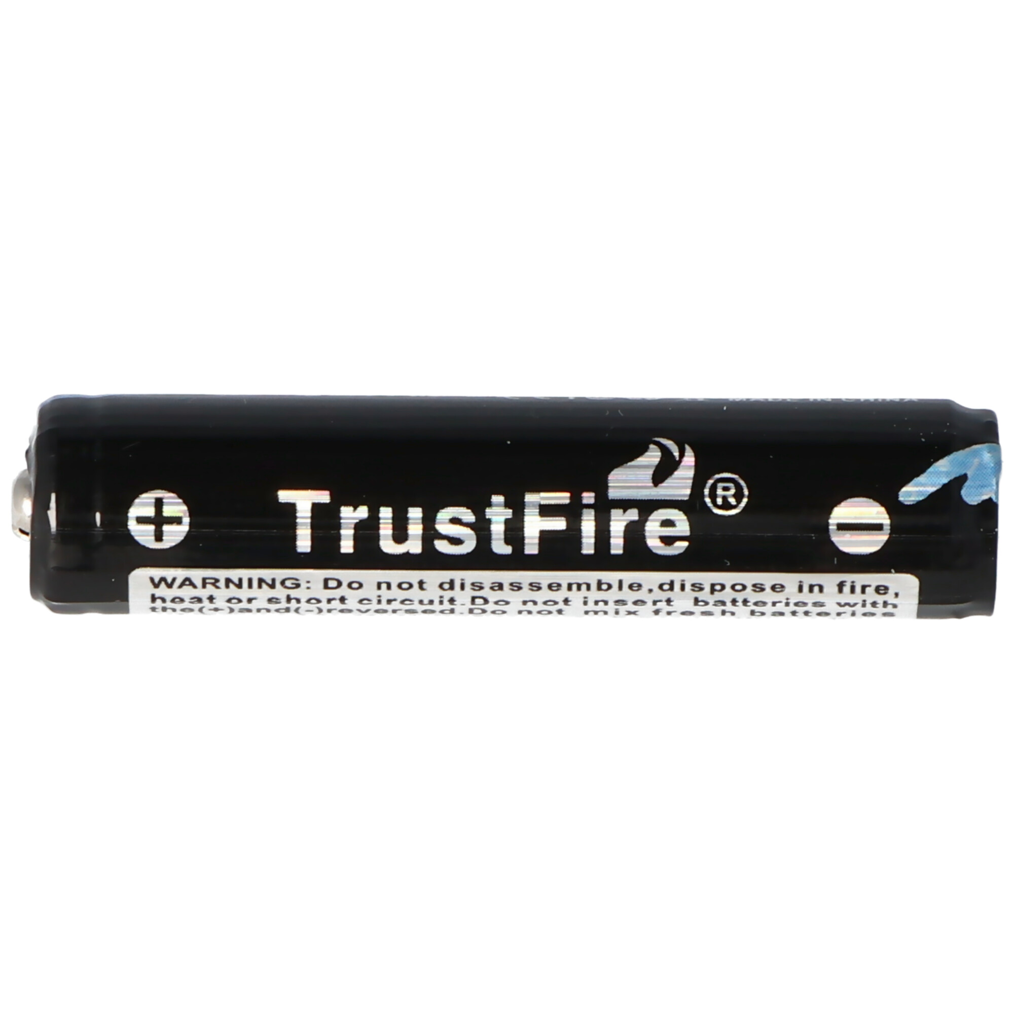 Trustfire 10440 300mAh 3,6V - 3,7V geschützte Li-Ion-Zelle Flame, mit Kopf 46,22x10,17mm
