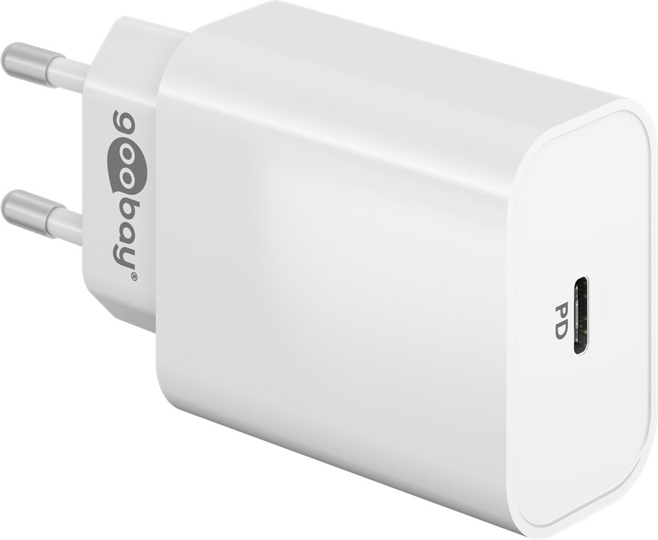 Goobay USB-C™ PD Schnellladegerät (45 W) weiß - Ladeadapter mit 1x USB-C™-Anschluss (Power Delivery)