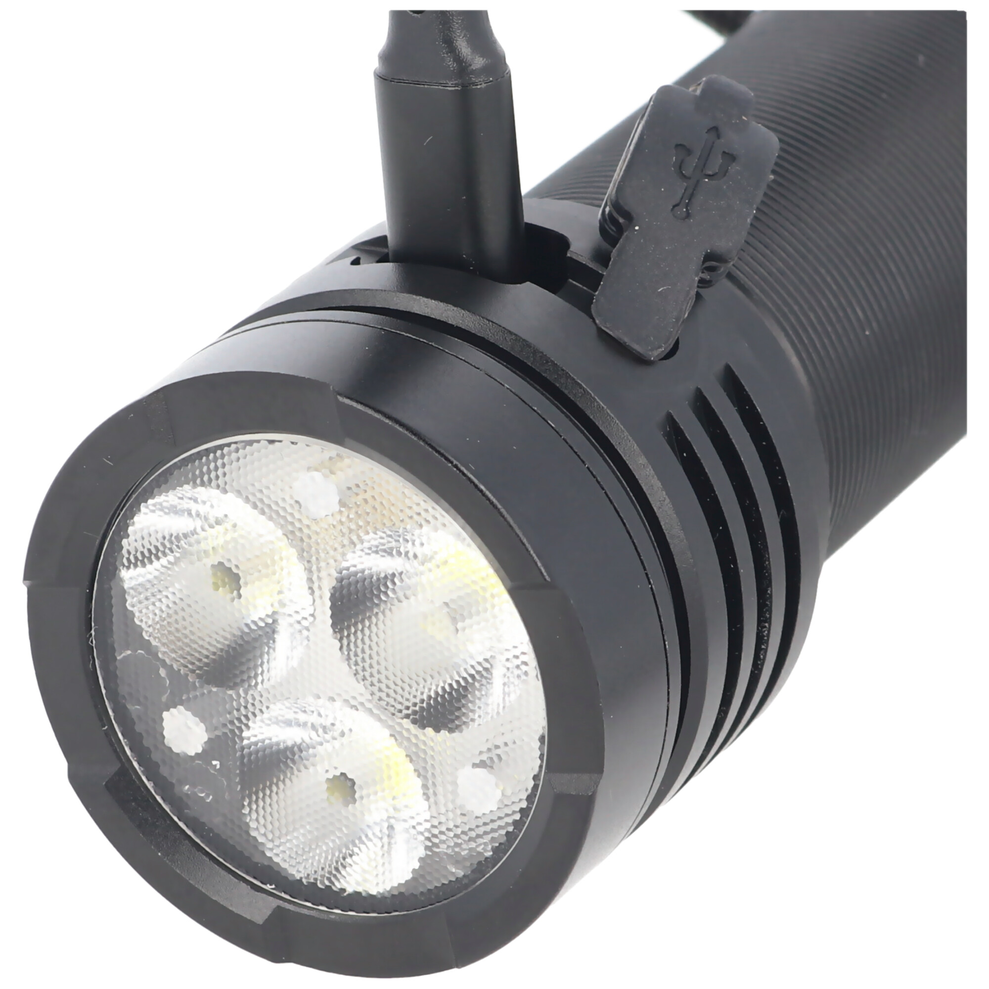 LED Taschenlampe mit großer Reichweite inklusive Akku, mit Handschlaufe
