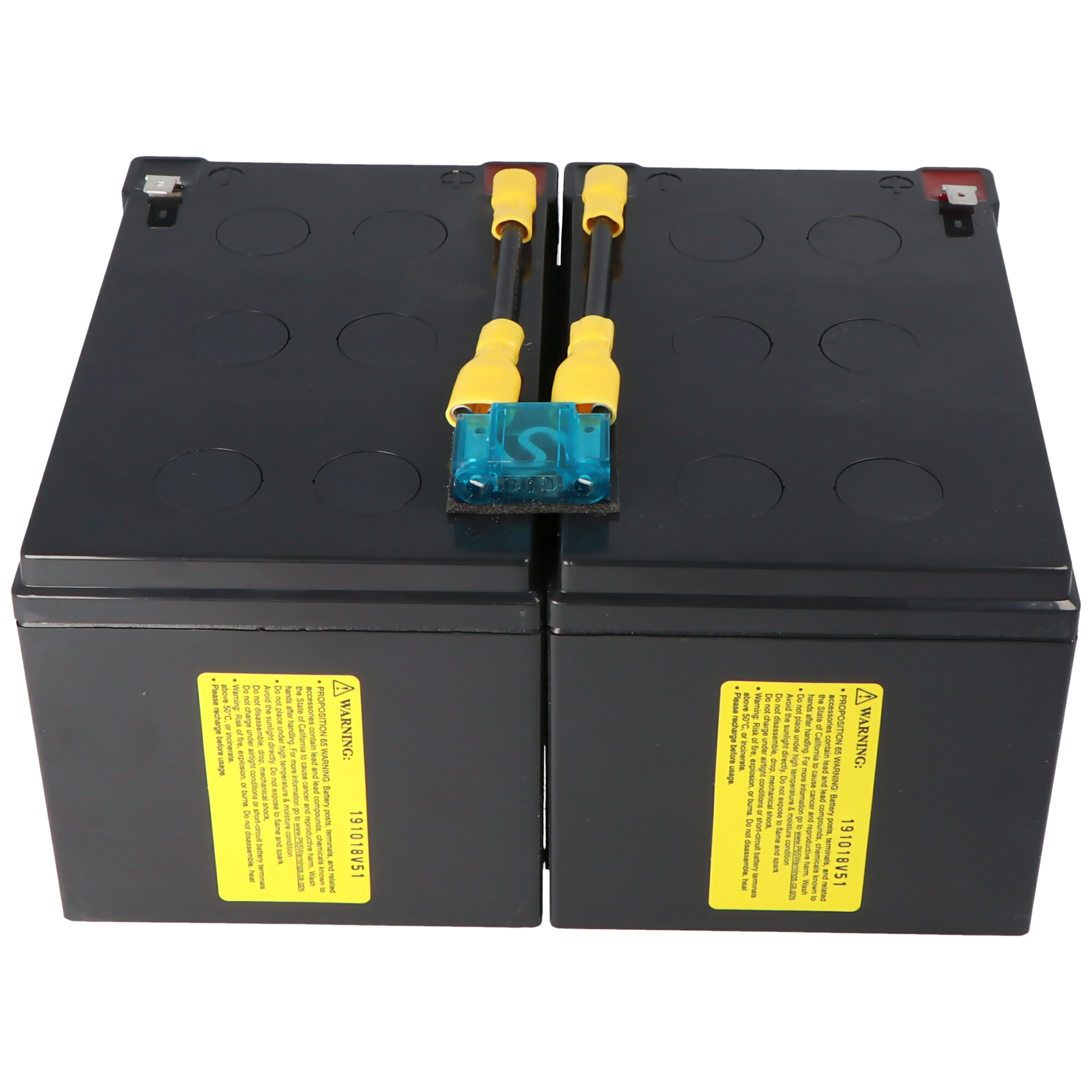Akku passend für APC Ersatzbatterie Nr. 6 APC-RBC6, CSB SCD6 Ersatzbatterie vormontiert mit Kabel und Stecker