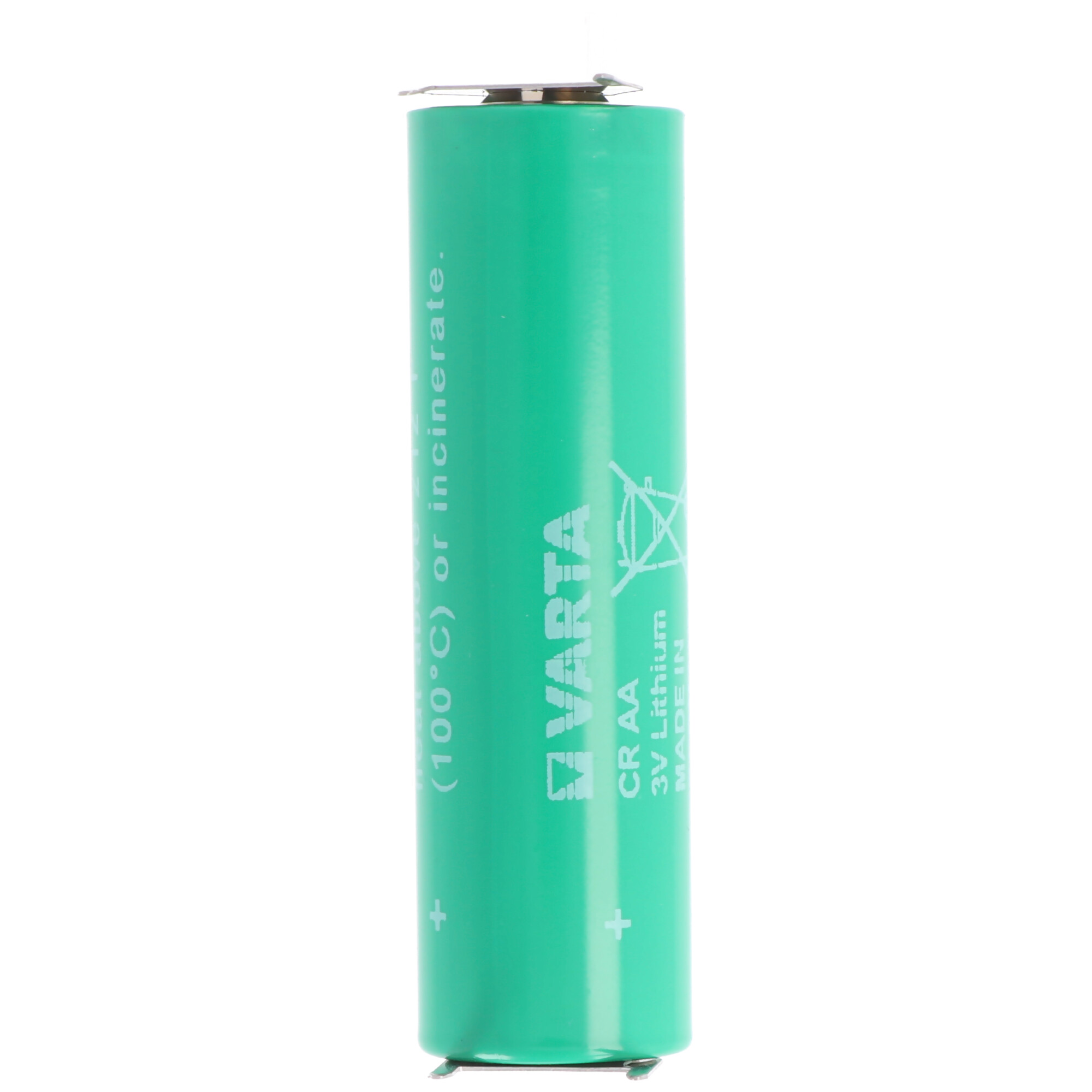 Varta 6117 CR AA Mignon mit Printanschluss ++--, Rastermaß 10mm, 3V Lithium Batterie 2000mAh