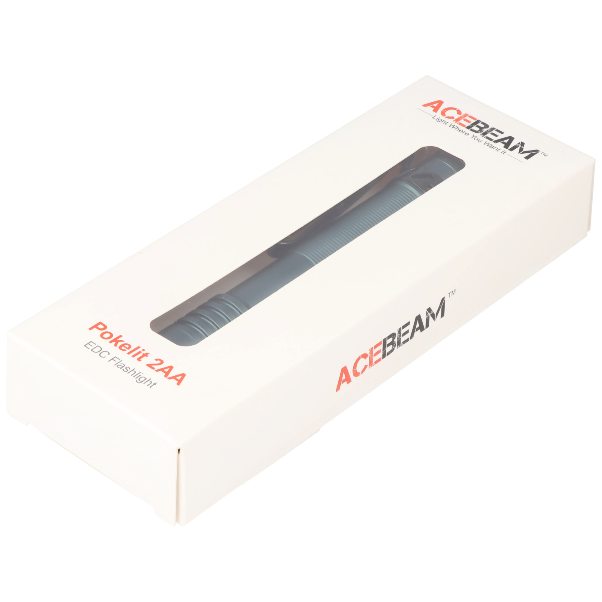 AceBeam Pokelit 2AA EDC-Taschenlampe, 600 Lumen, ideal für den Alltag geeignet, inklusive Li-Ion 14100 1600mAh Akku
