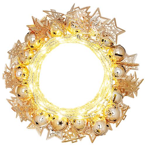LED Dekolichterkette 'Glöckchen und Sterne' 63358 champagnerfarben