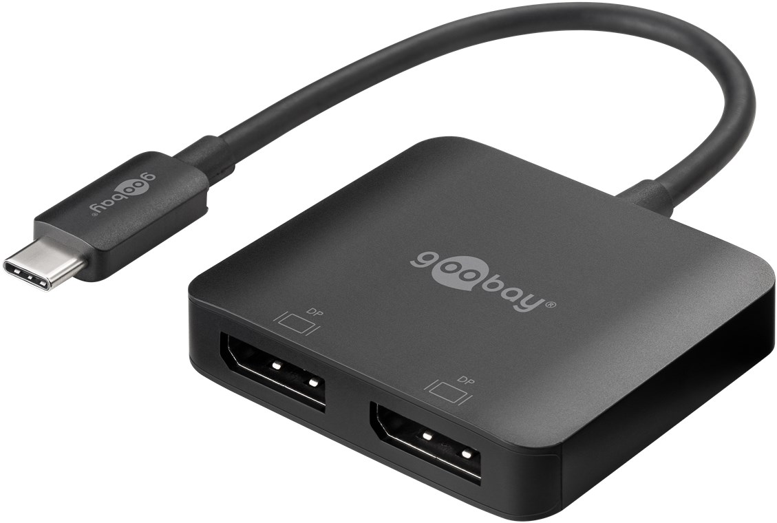 Goobay USB-C™-Adapter auf 2x DisplayPort - USB-C™-Stecker > DisplayPort-Buchse