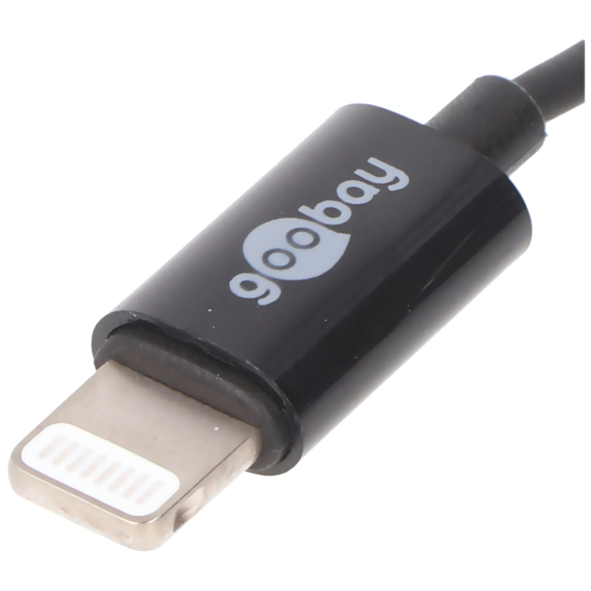 Goobay Apple Lightning Audioanschlusskabel (3,5mm) 1m schwarz - zum Verbinden eines iPhone/iPad mit einem Audiogerät über einen 3,5-mm-Klinkenanschluss