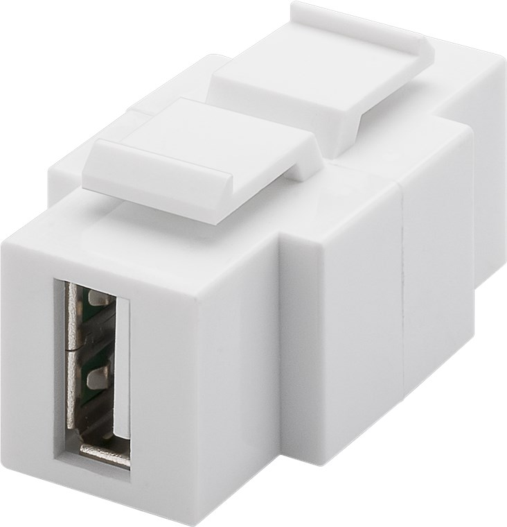 Goobay Keystone Modul USB, beidseitig einbaubar - 16,9 mm Breite, USB 2.0-Buchse (Typ A)
