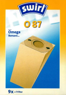 Swirl Staubsaugerbeutel O87 Classic aus Spezialpapier für Omeag und Bomann Staubsauger