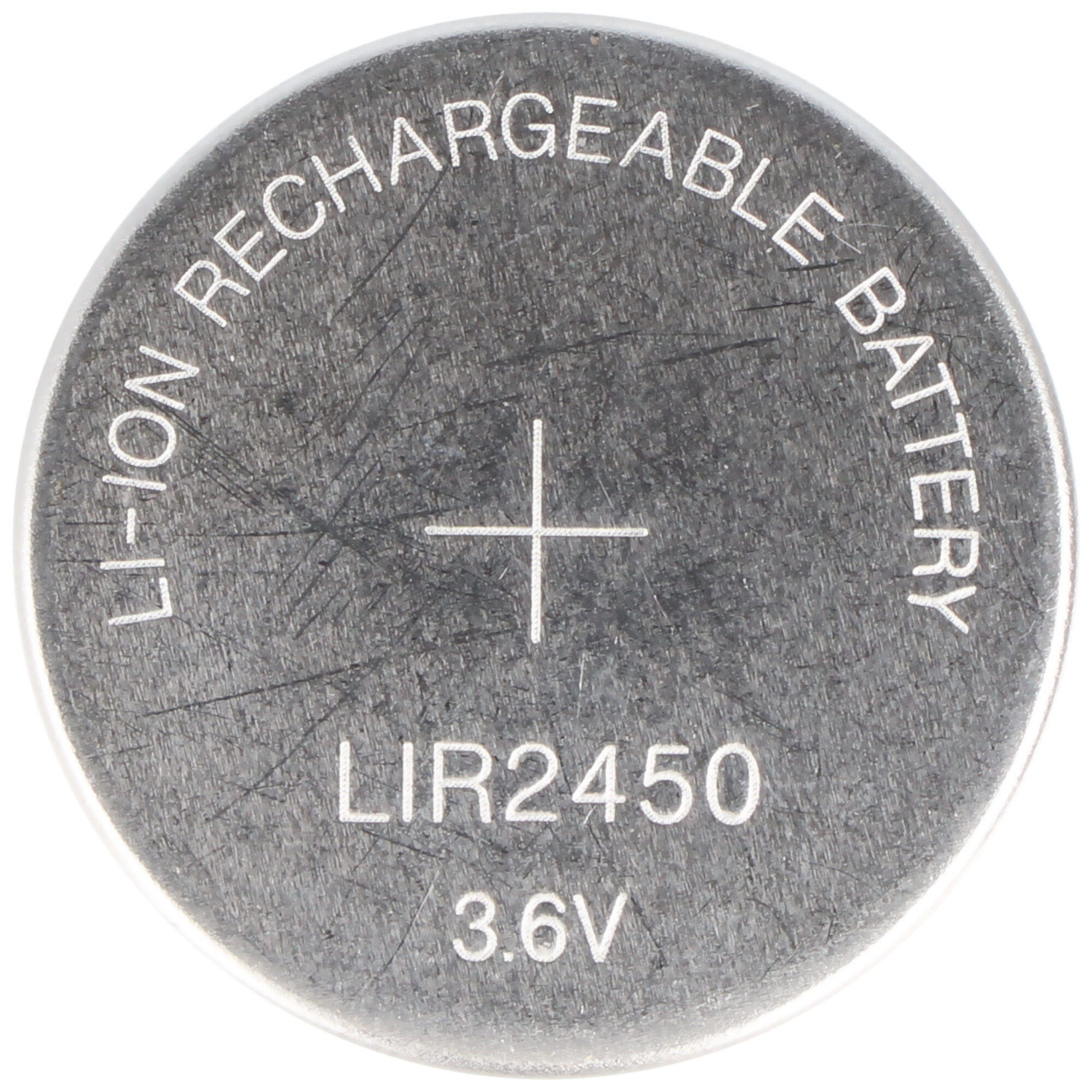 LIR2450 der wiederaufladbare Li-Ion Akku mit max. 120mAh Kapazität, 3.6 Volt 0,43Wh