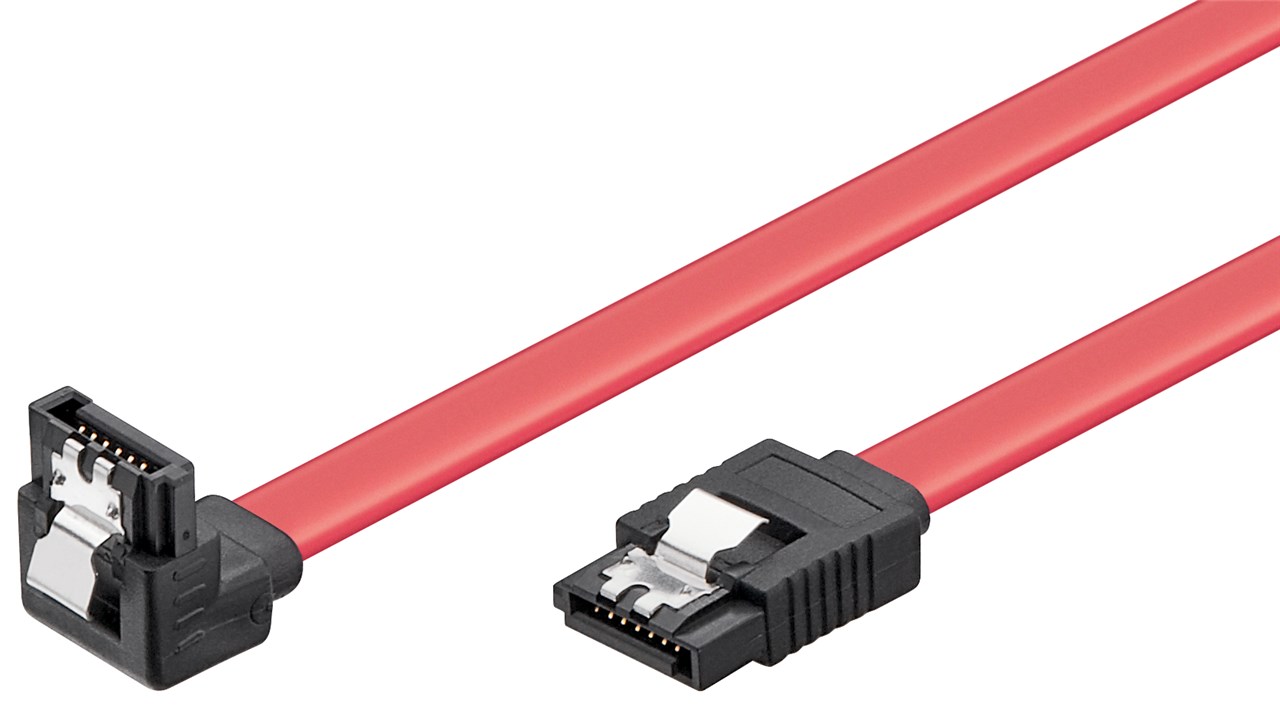 Goobay HDD S-ATA-Kabel 1,5 GBit/s/3 GBit/s 90° Clip - SATA L-Typ Stecker > SATA L-Typ Stecker 90°