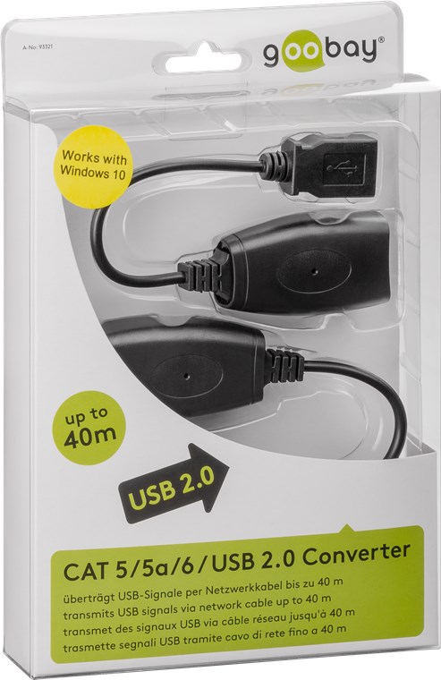 Goobay USB 2.0 Hi-Speed Verlängerungskabel, Schwarz - USB 2.0-Stecker (Typ A) > USB 2.0-Buchse (Typ A)