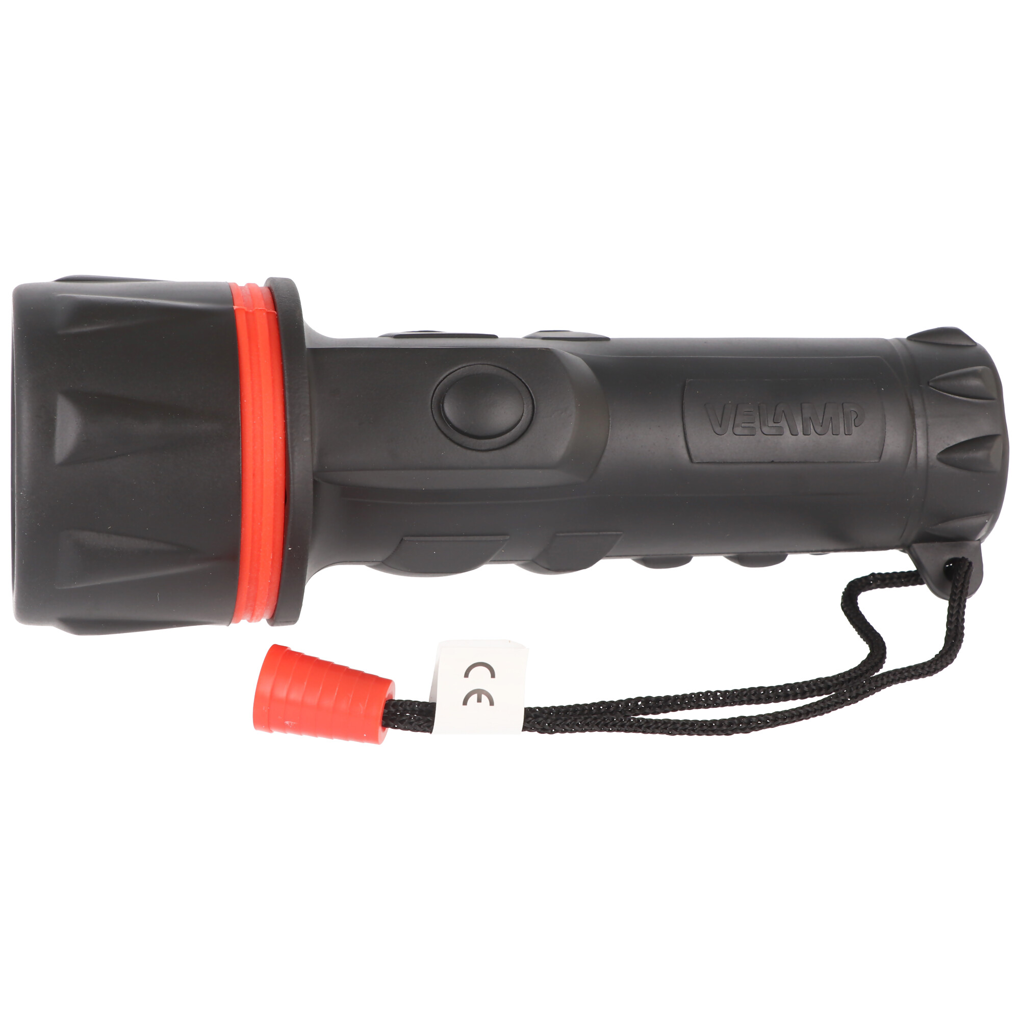 Velamp LED Gummi-Taschenlampe, 3 LEDs, wasserdicht, mit Handschlaufe, Lieferung ohne Batterien