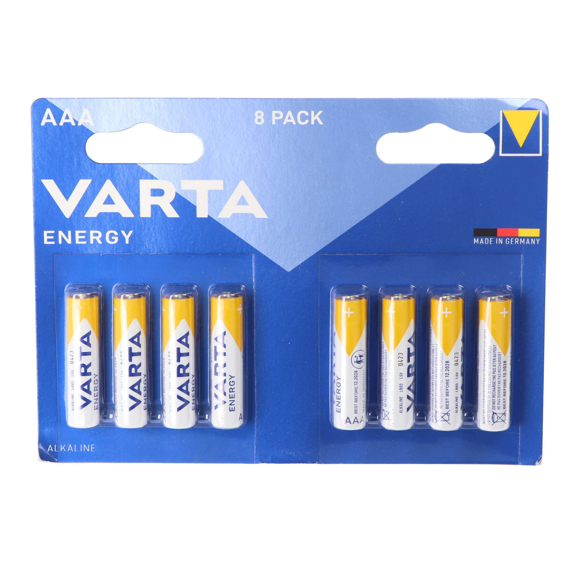 Varta Energy Batterie Alkaline, Micro, AAA, LR03, 1.5V 8er Pack