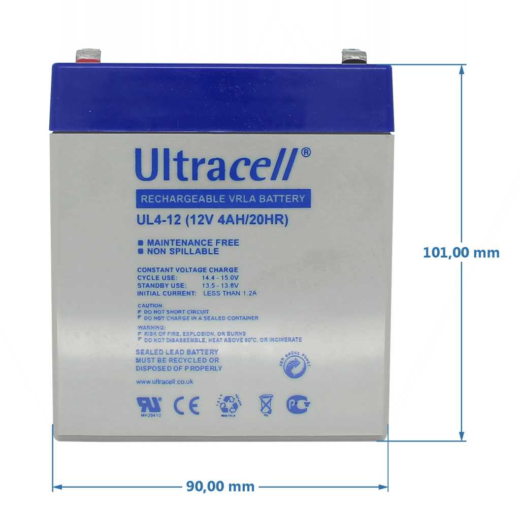 Ultracell UL4-12 12V 4Ah Bleiakku AGM Blei Gel Akku