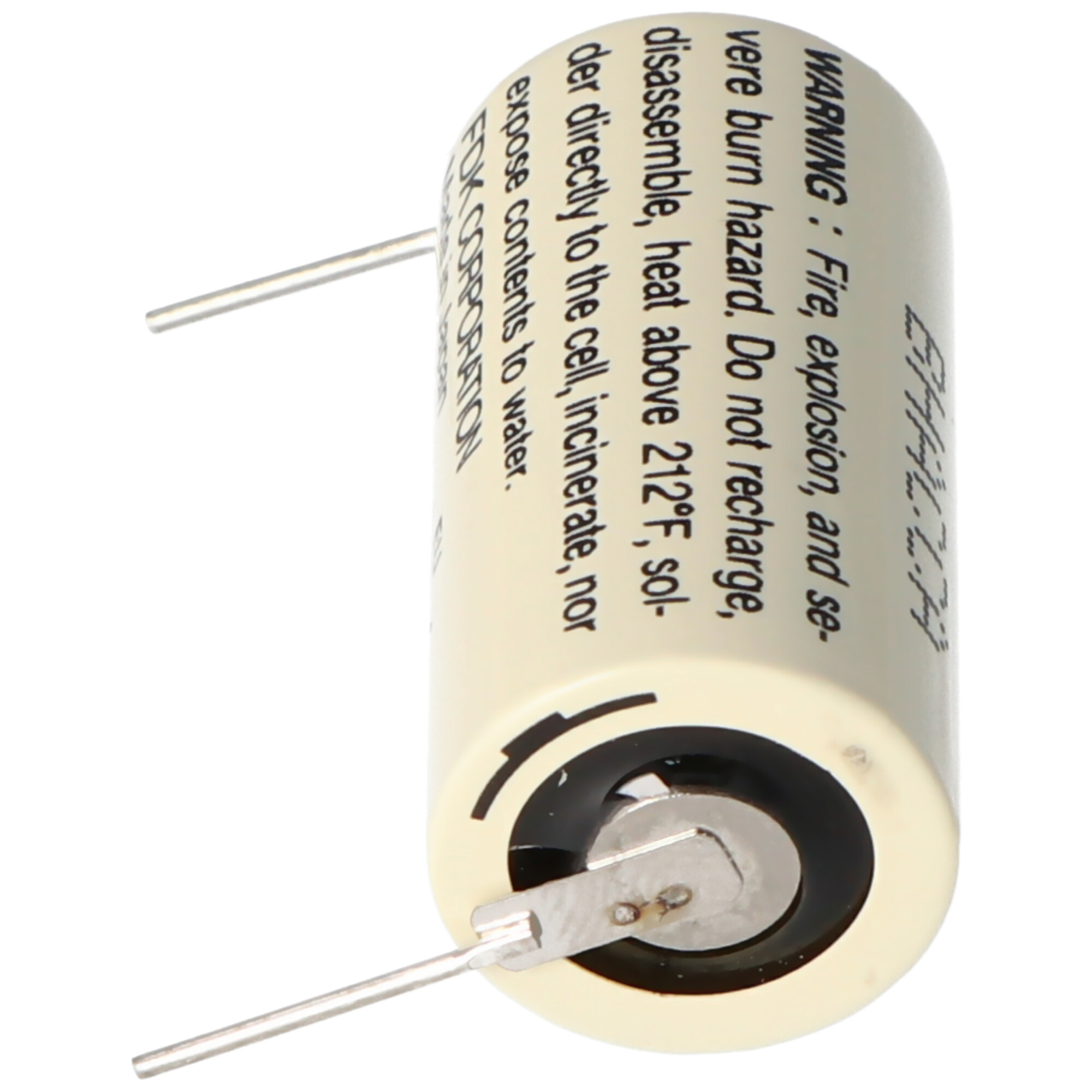 Sanyo Lithium Batterie CR17335 SE Size 2/3A, mit Lötpadel