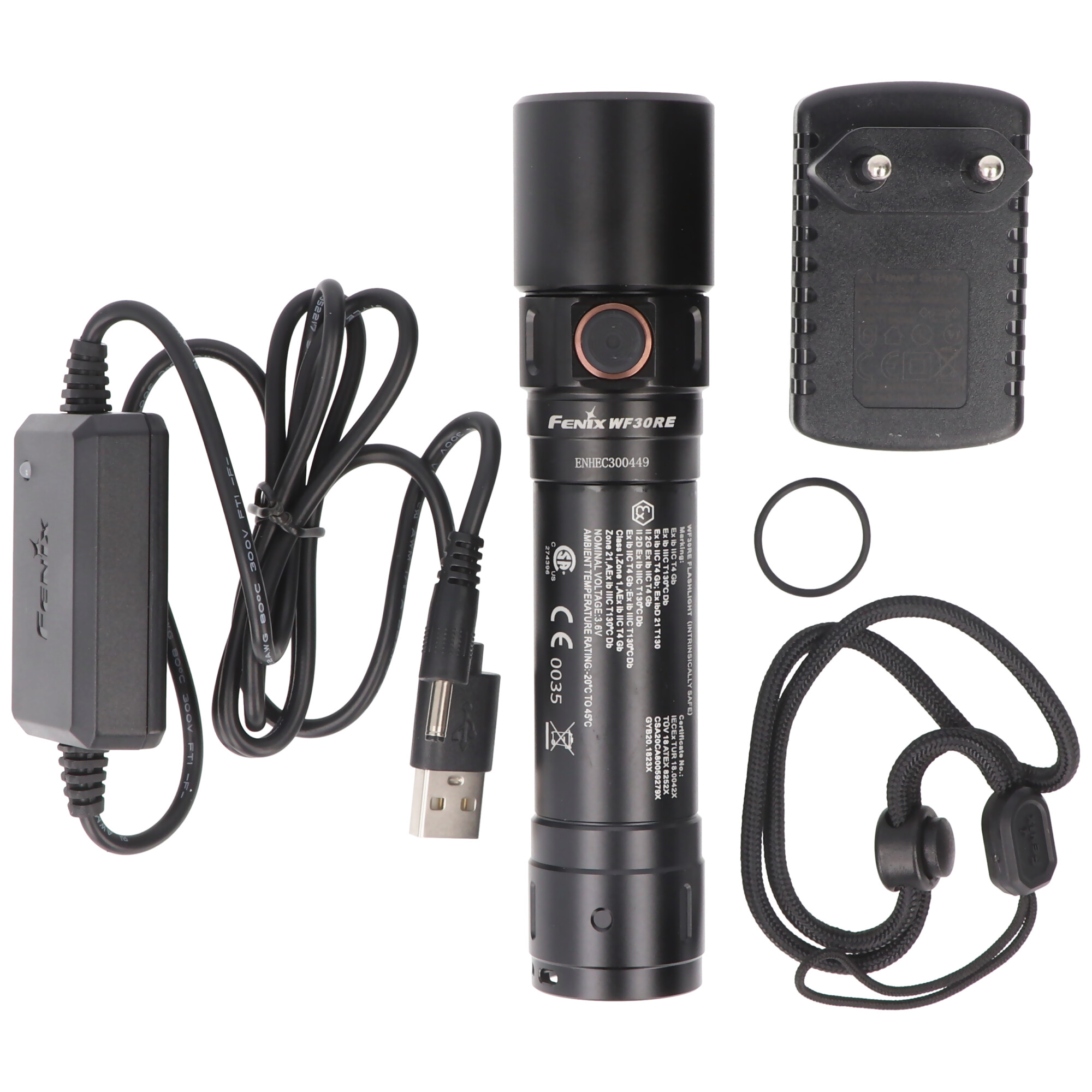 Fenix WF30RE die EX-Geschützte LED Taschenlampe inklusive Akku und Ladegerät