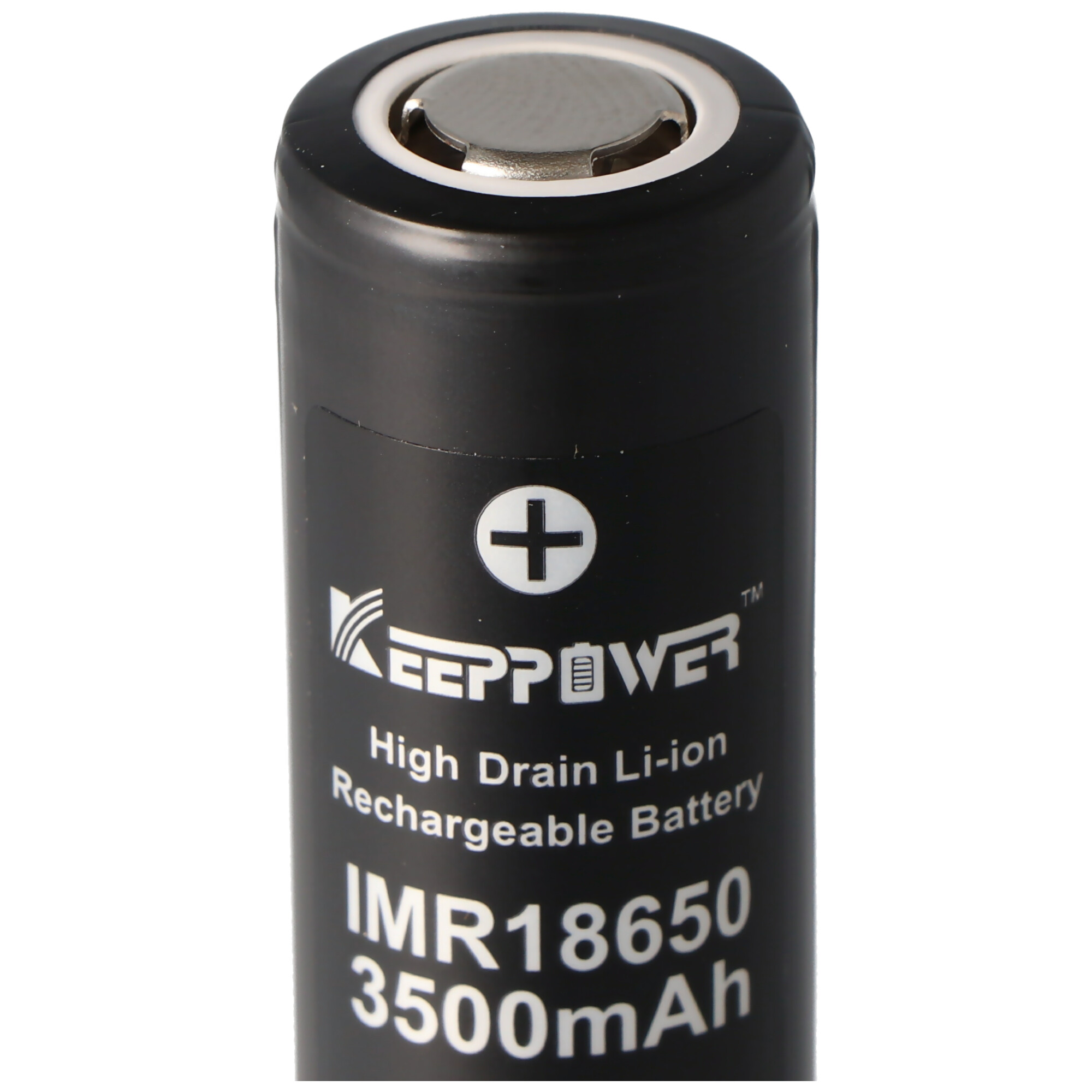 Keeppower IMR18650 3500mAh, 3,6V - 3,7V Li-Ion-Akku Flat Top Abmessungen beachten 65,1x18,45mm