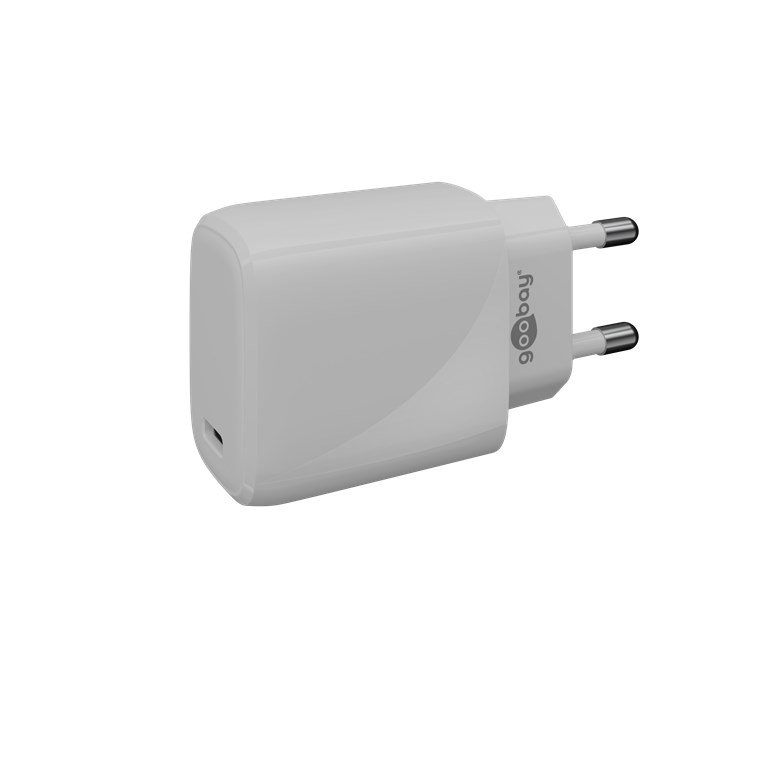 Goobay USB-C™ PD Schnellladegerät (20 W) weiß - 1x USB-C™-Anschluss (Power Delivery) - weiß