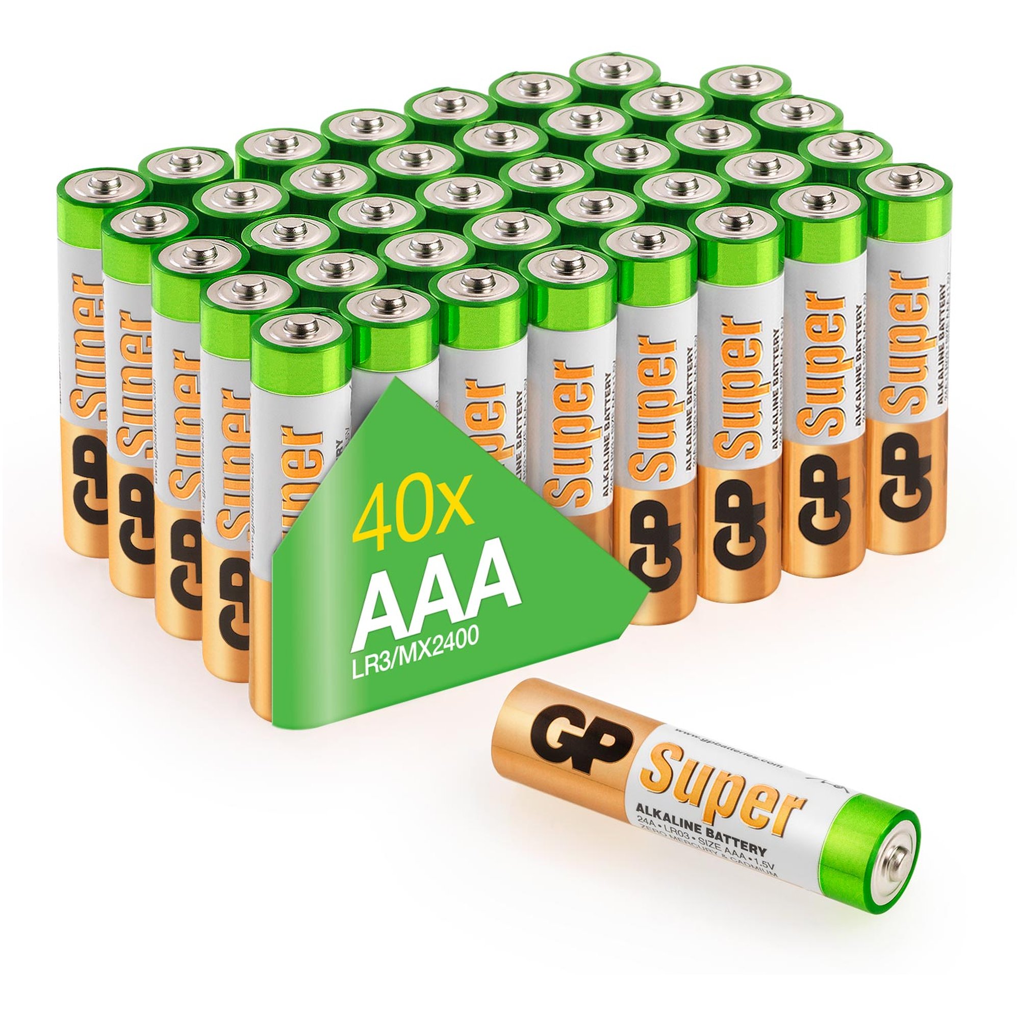 AAA Micro Batterie GP Alkaline Super 1,5V 40 Stück