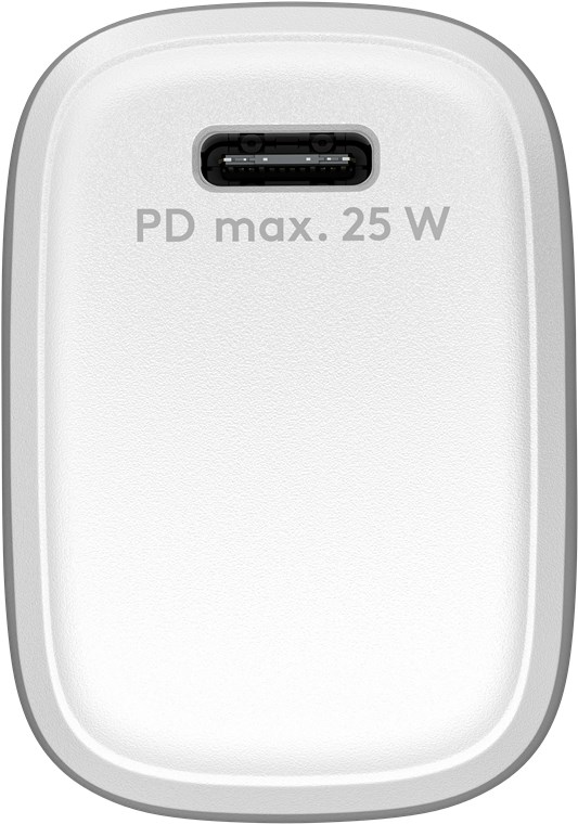 Goobay USB-C™ PD Schnellladegerät (25 W) weiß - 1x USB-C™-Anschluss (Power Delivery) - weiß