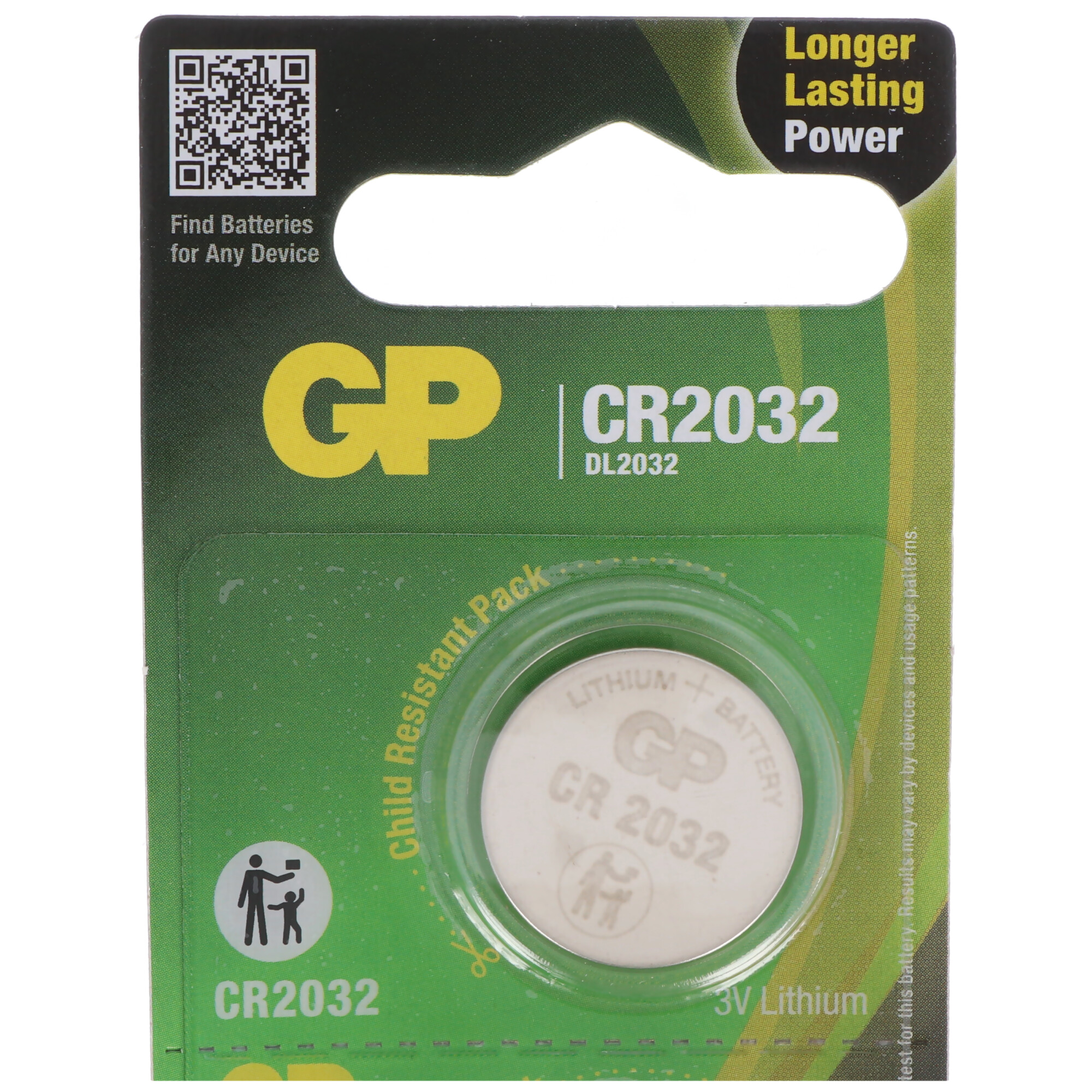 CR2032 GP Lithium Knopfzelle 3V 5 Stück