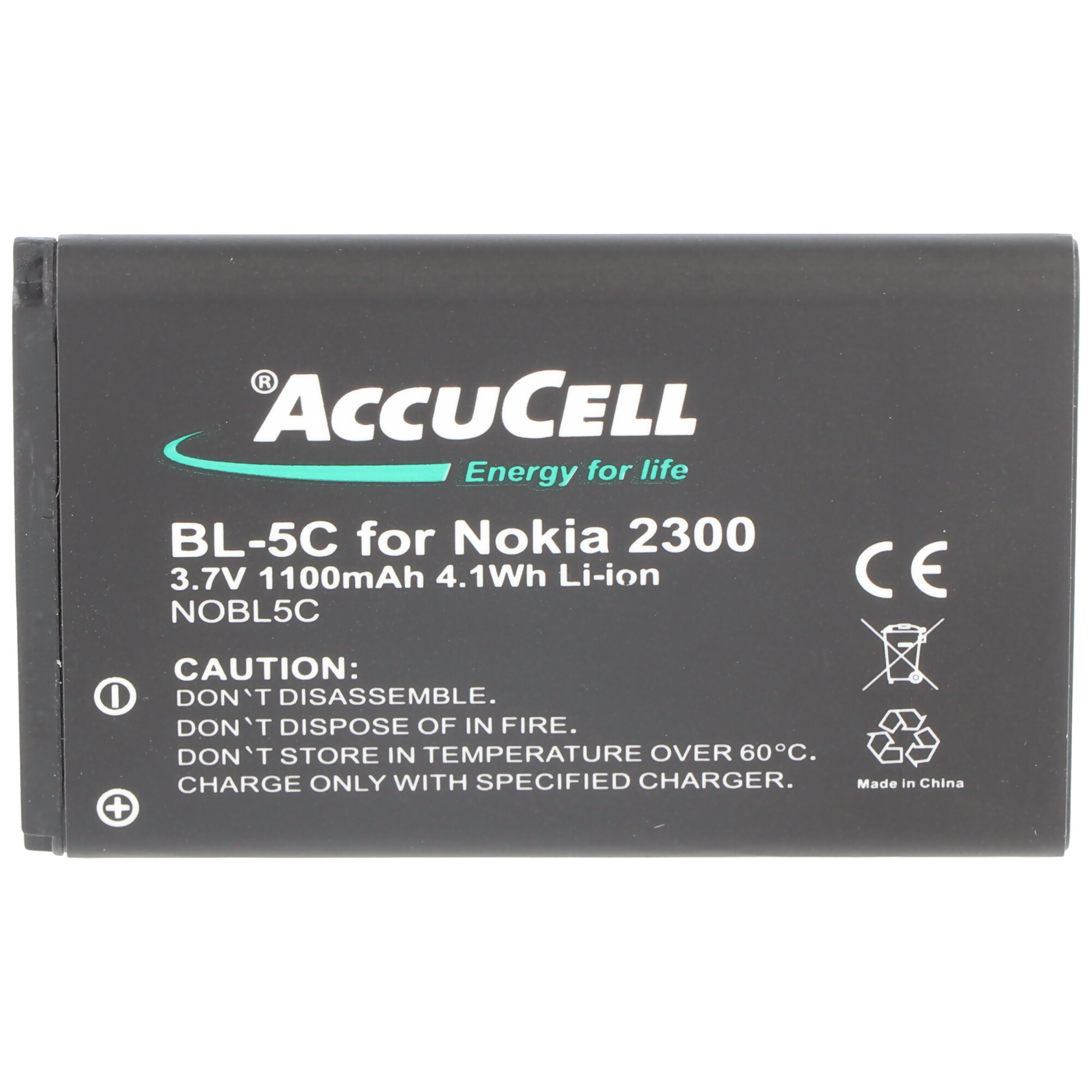 AccuCell Akku passend für Nokia 3660, BL-5C, 1100mAh