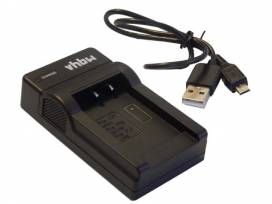 Micro USB-Akku-Ladegerät passend für Panasonic DMW-BCF10E u.a.
