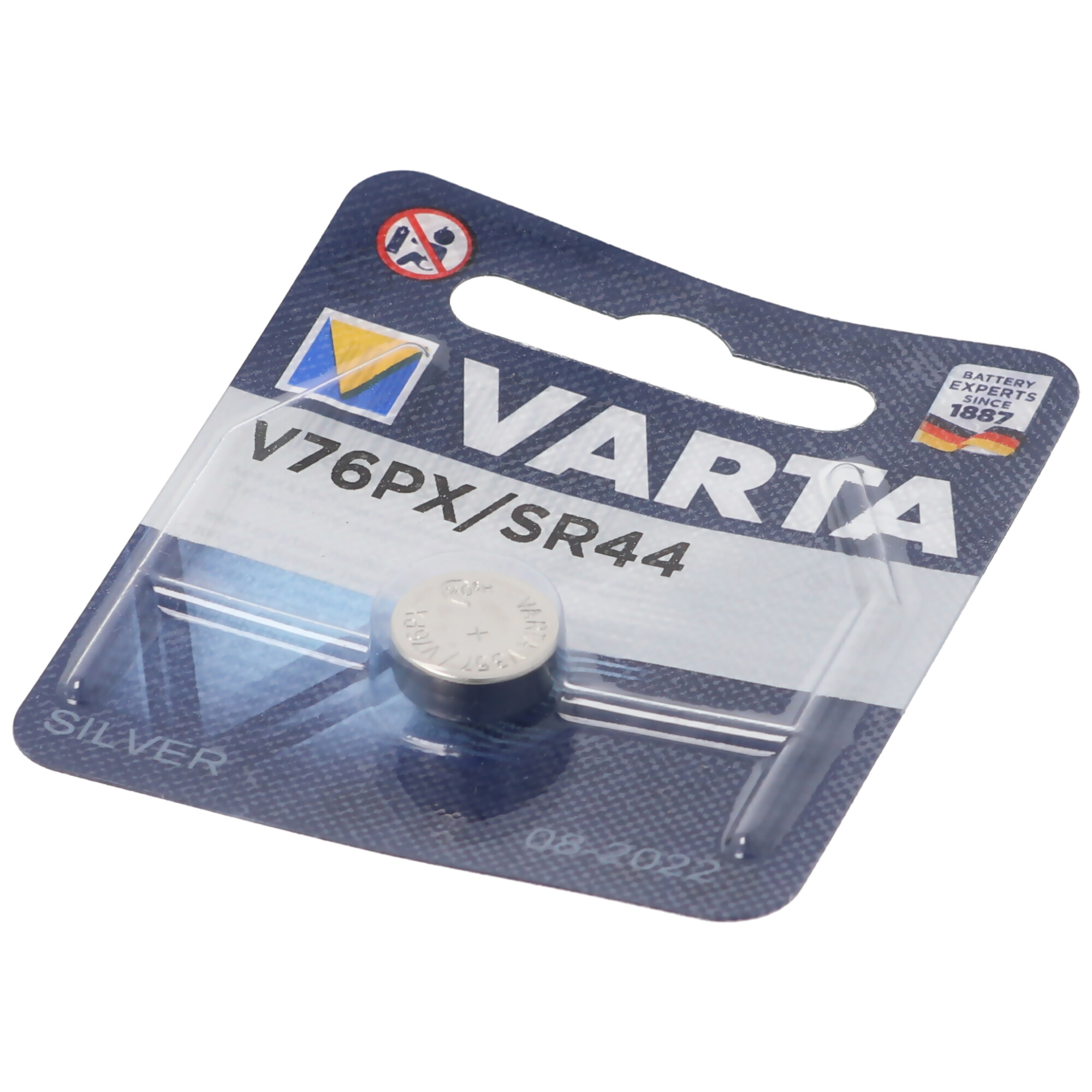Varta V76PX Alkaline Batterie, 10L14, 357, SR44, GS13, 5,4 x 11,6 mm