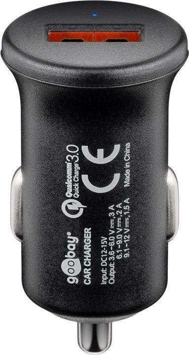Quick Charge™ QC3.0 USB-Autoschnellladegerät, Zigarettenanzünder-Stecker, 5 Volt DC, max. Stromstärke 3A