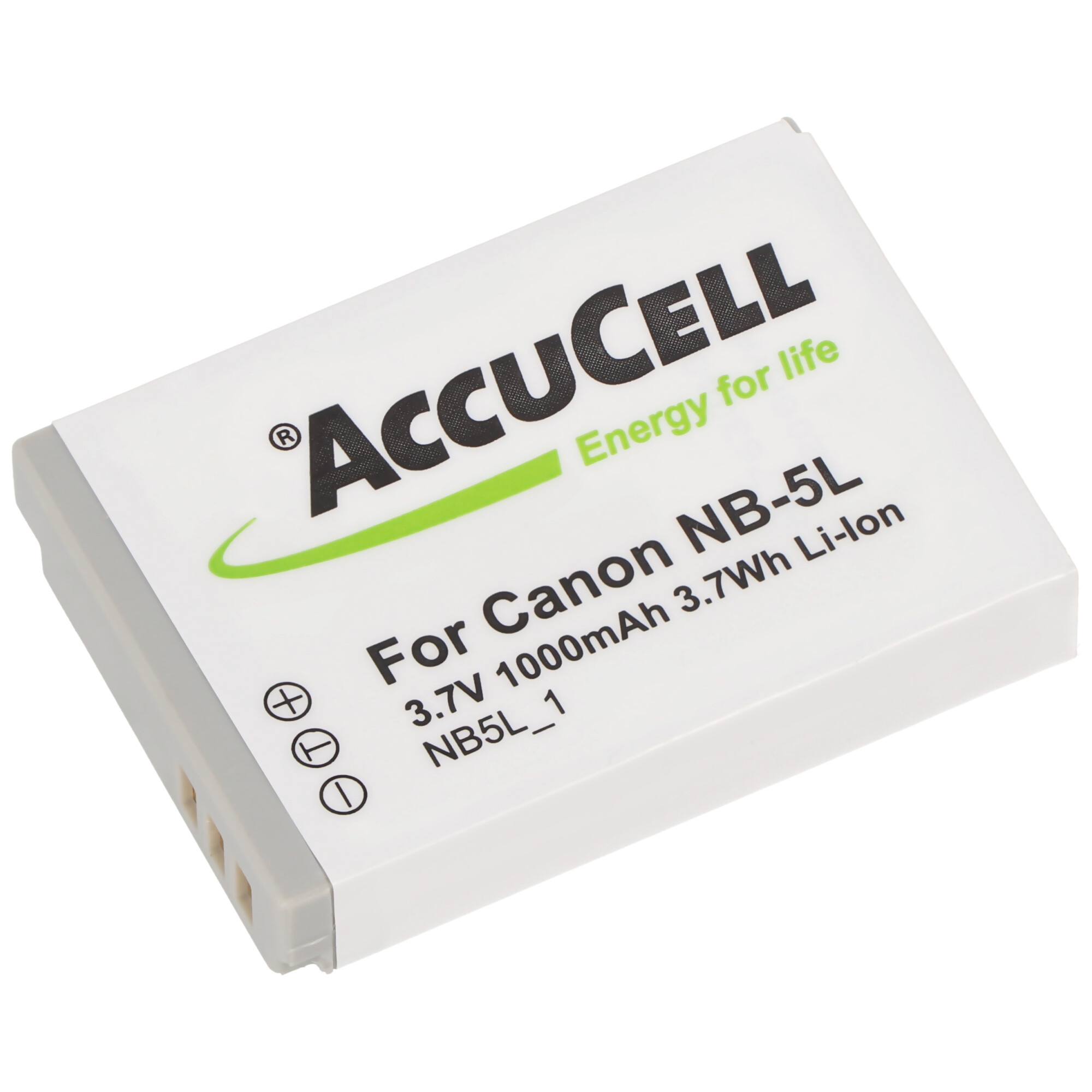 AccuCell Akku passend für Canon NB-5L Digicam IXY 900 IS