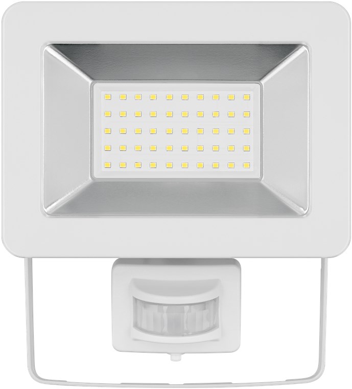 Goobay LED-Außenstrahler, 50 W, mit Bewegungsmelder - mit 4250 lm, neutralweißem Licht (4000 K), PIR-Sensor mit ON-/OFF-Funktion und M16-Kabelverschraubung, für den Außeneinsatz geeignet (IP44)