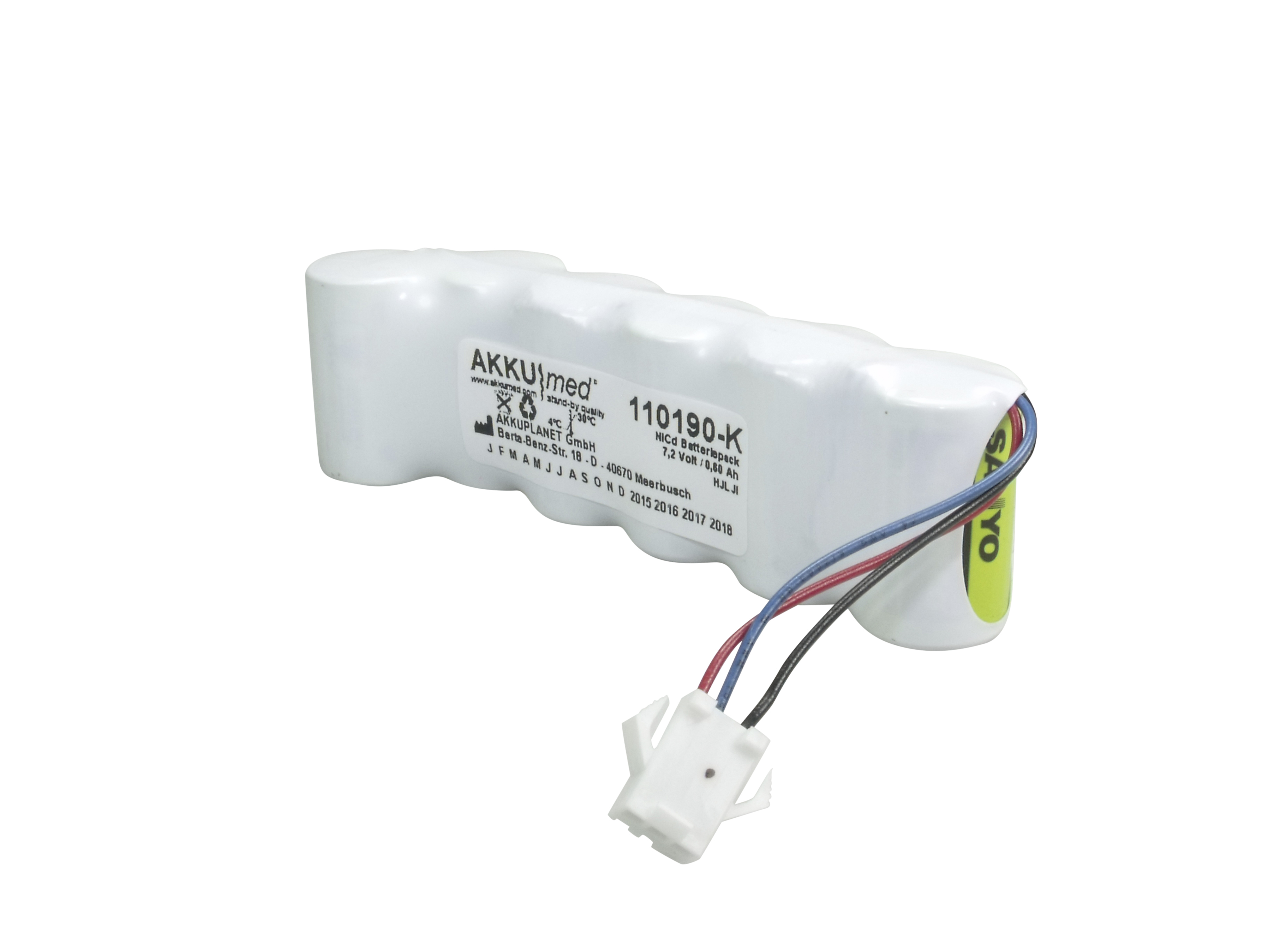 NC Akku passend für Micro Medical Microlab 3500 Lungenfunktionstester (SpiroMeter)/ MK4/ 69100700, MLA5009