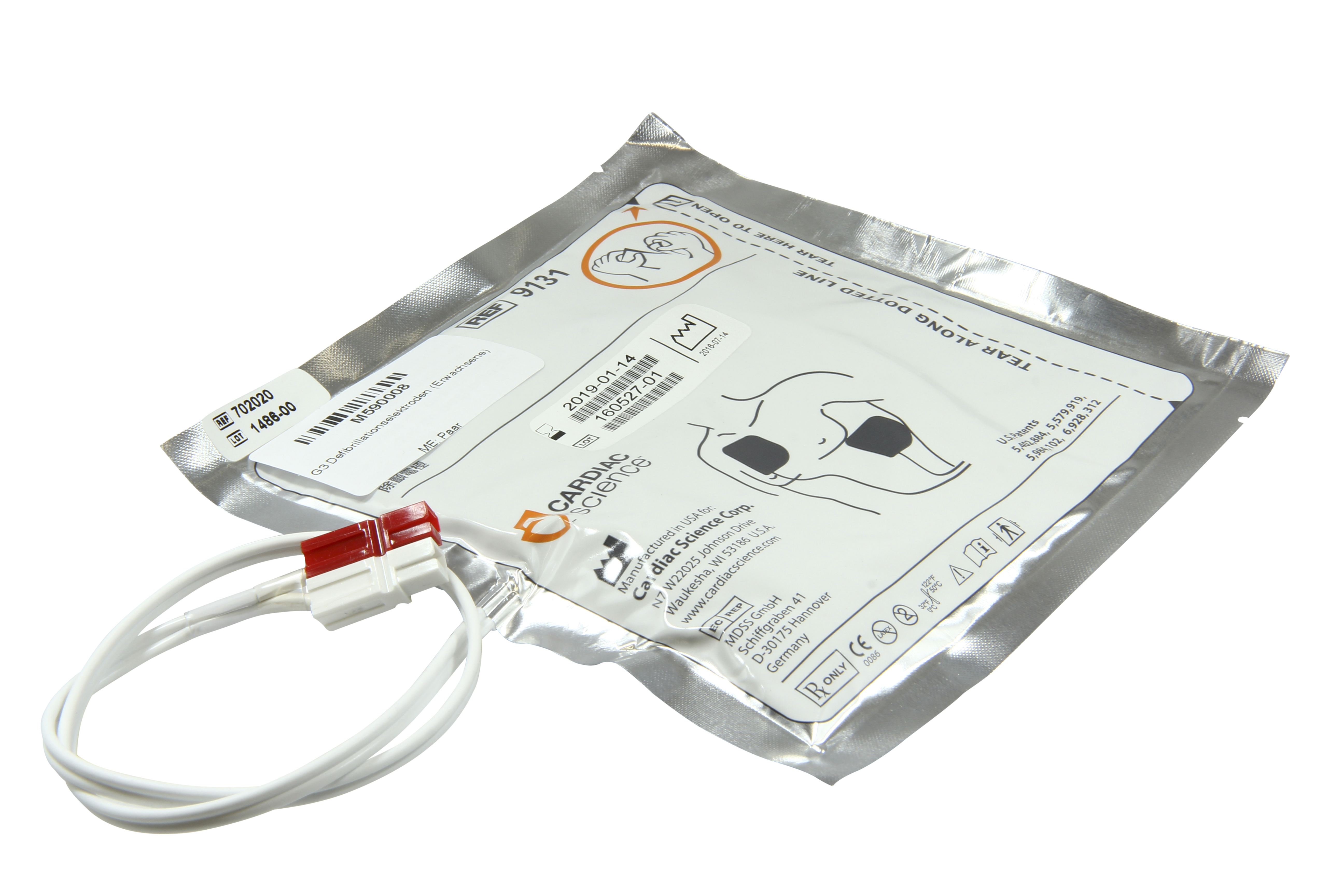 Original Defi-Elektroden Pads Cardiac Science PowerHeart AED G3