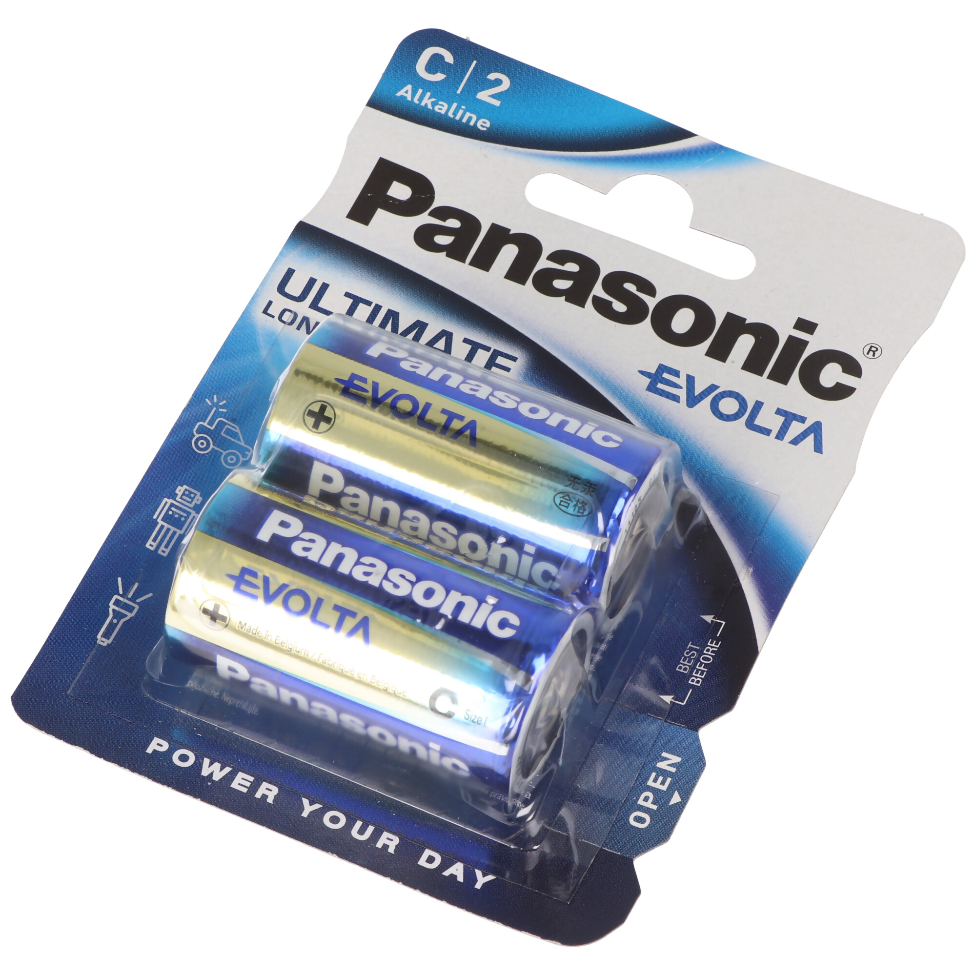 Panasonic EVOIA Batterie die neue Alkaline Batterien Baby/C