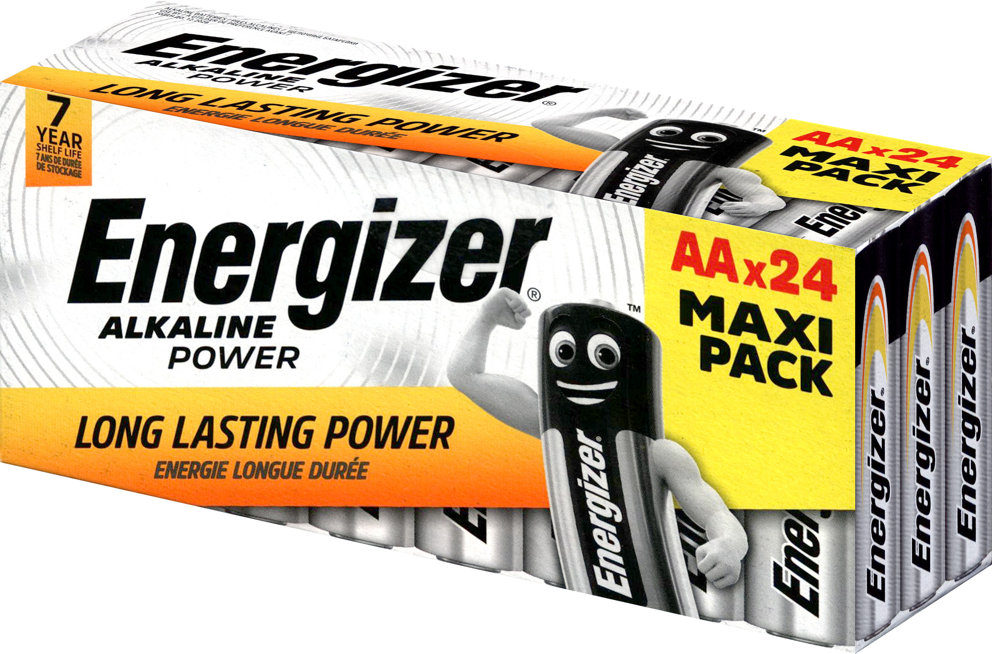 Energizer Batterie Alkaline, Mignon, AA, LR06, 1.5V Alkaline Power, Retail Box (24-Pack)