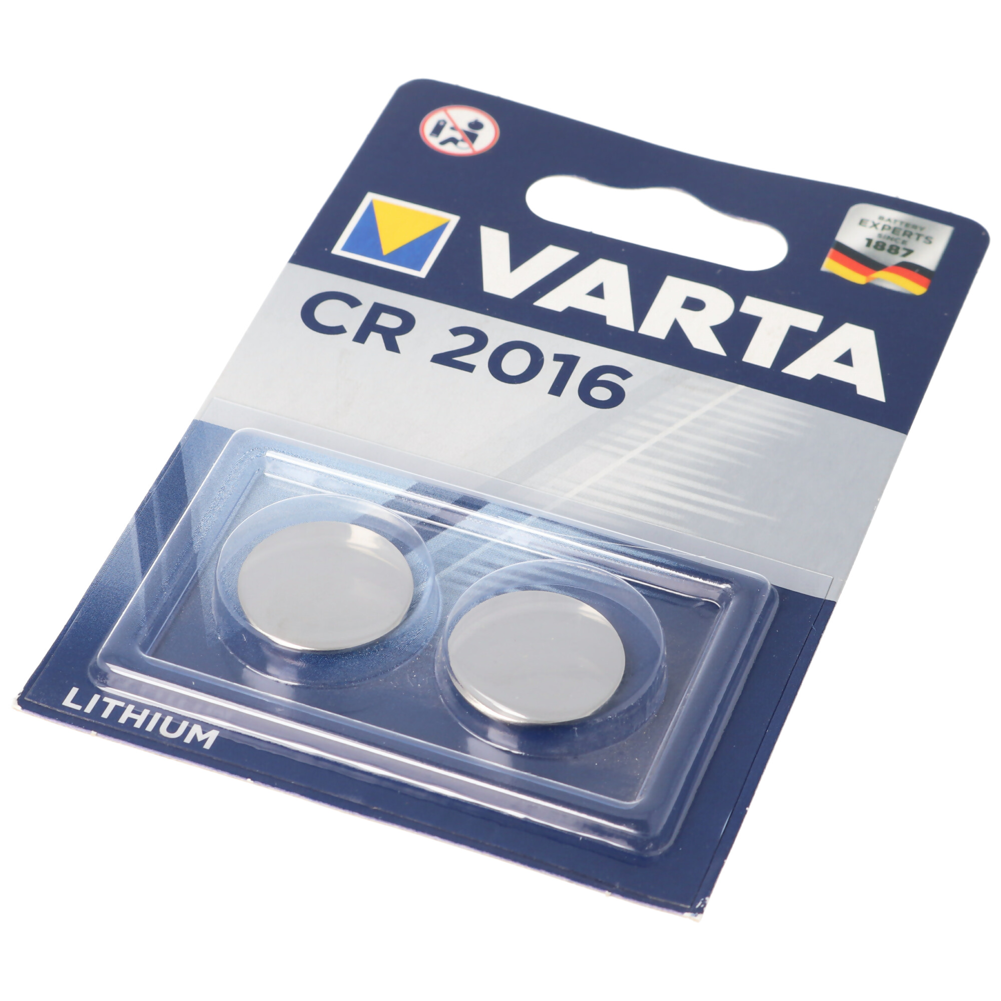 2 Stück Varta CR2016 Lithium Batterie IEC CR 2016