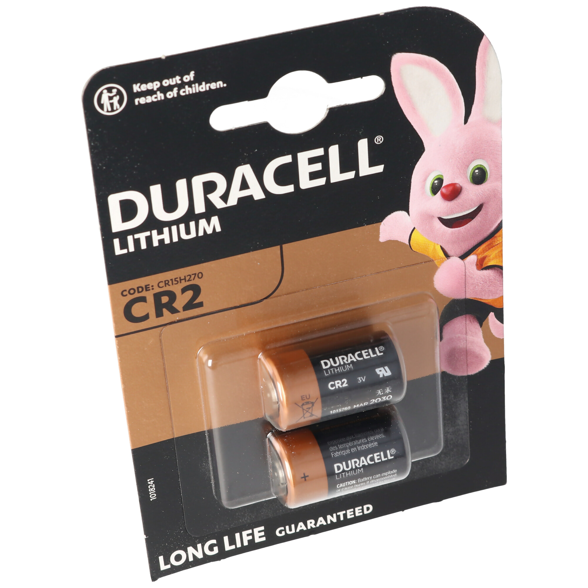 Duracell Photobatterie CR2 Ultra Lithium 3Vmax. 850mAh im 2er Blister, CR15H270