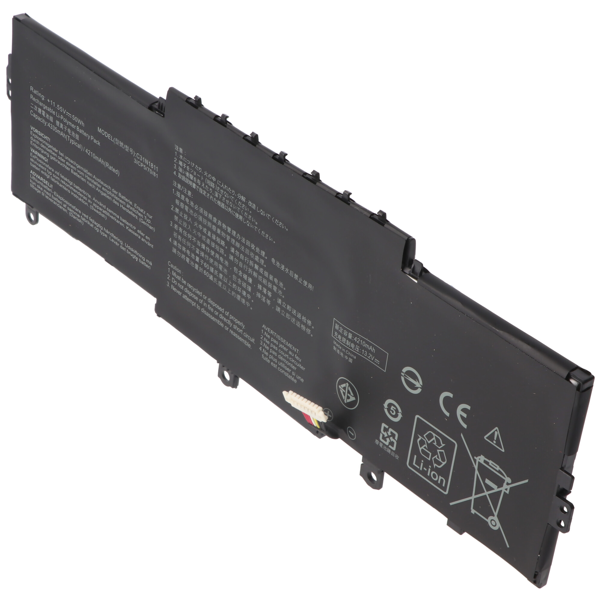 Akku passend für ASUS ZenBook 14 UX433FA-A5045R, Li-Polymer, 11,55V, 4330mAh, 50Wh