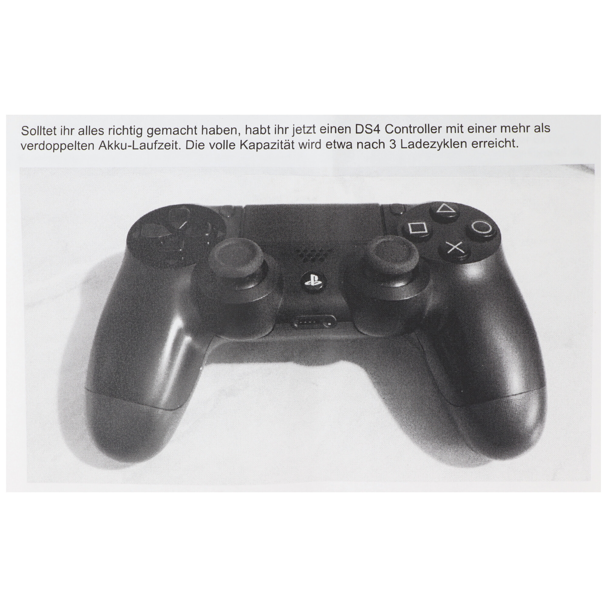 Akku passend für den Playstation PS4 Controller aber ohne Stecker, inklusive ausführlicher UmbauAnleitung