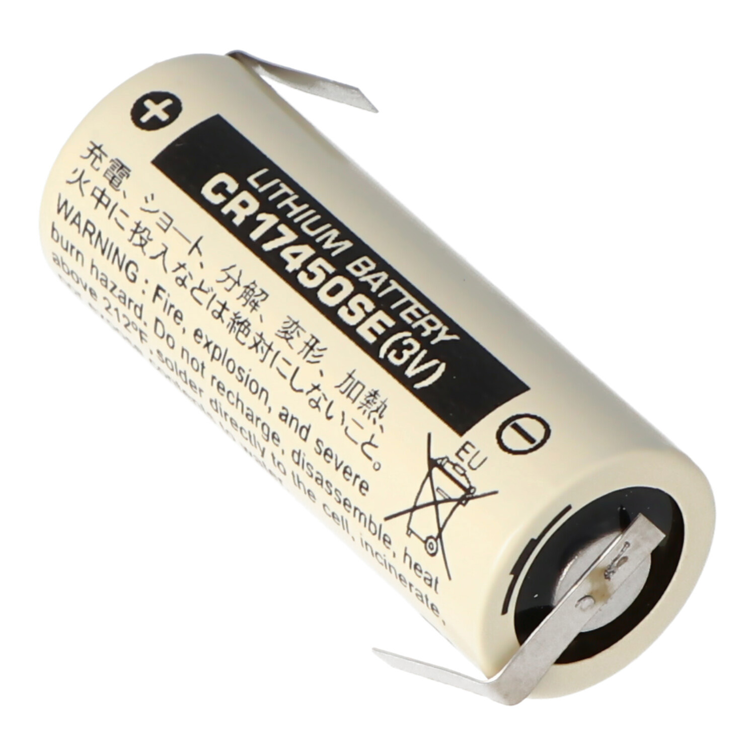 Sanyo Lithium Batterie CR17450SE Size A, mit Lötfahne Z-Form