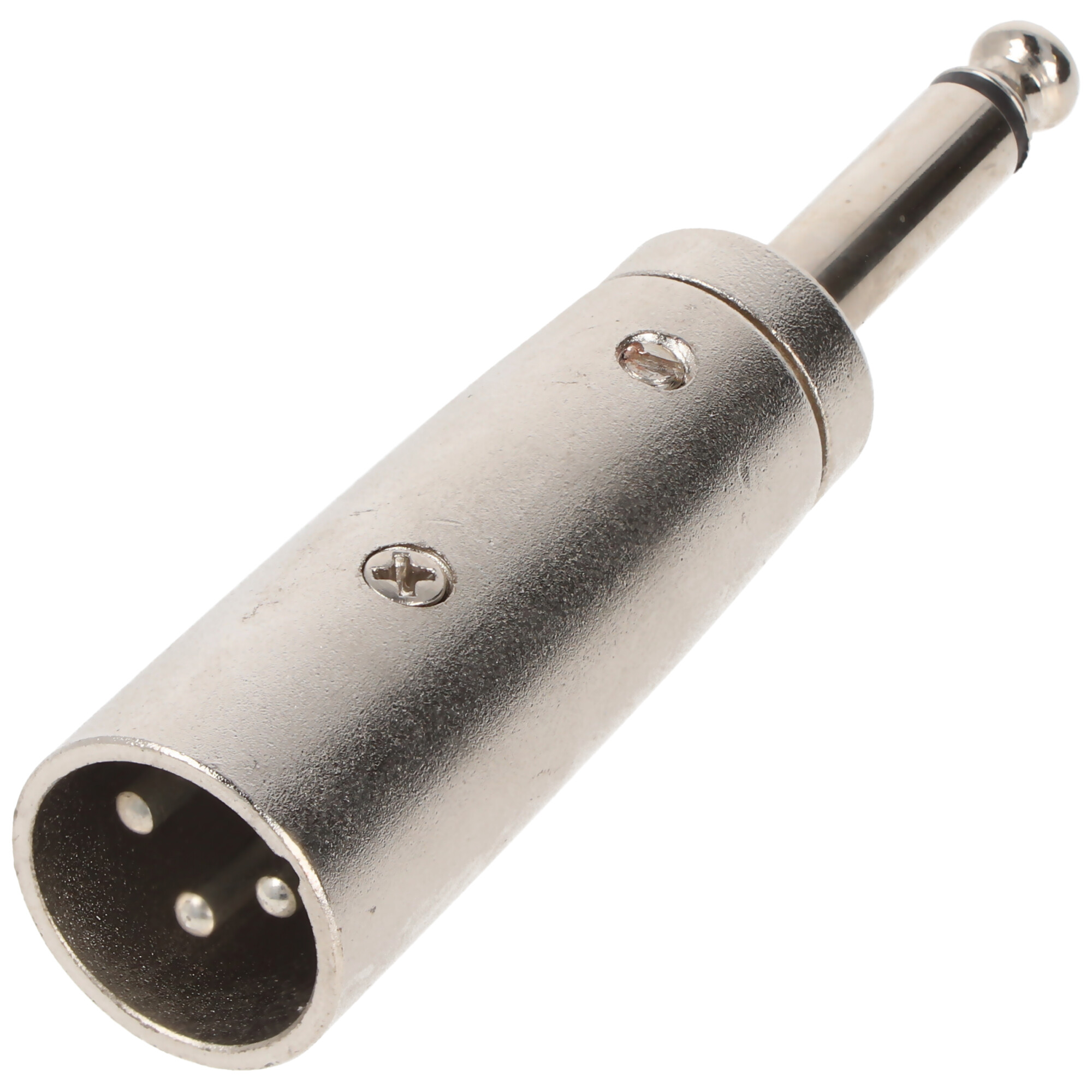 Goobay XLR-Adapter, AUX-Klinke 6,35 mm, Mono-Stecker zu XLR-Stecker - 1x XLR-Stecker (3-polig) > 1x 6,35-mm-Klinkenstecker (2-polig, mono)