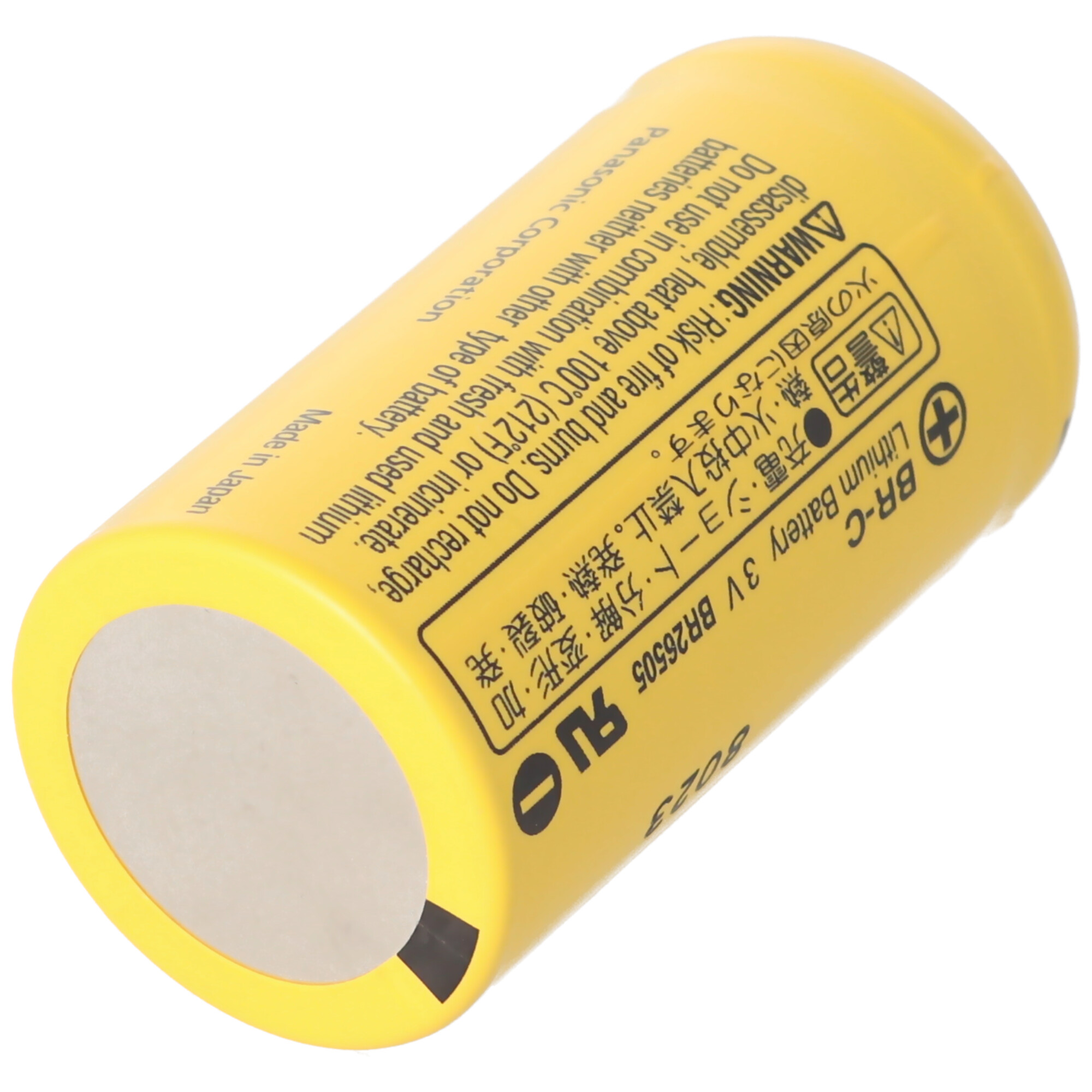 BR-C Panasonic Lithium Batterie Baby ohne Lötfahne, 3,0 Volt BR26500