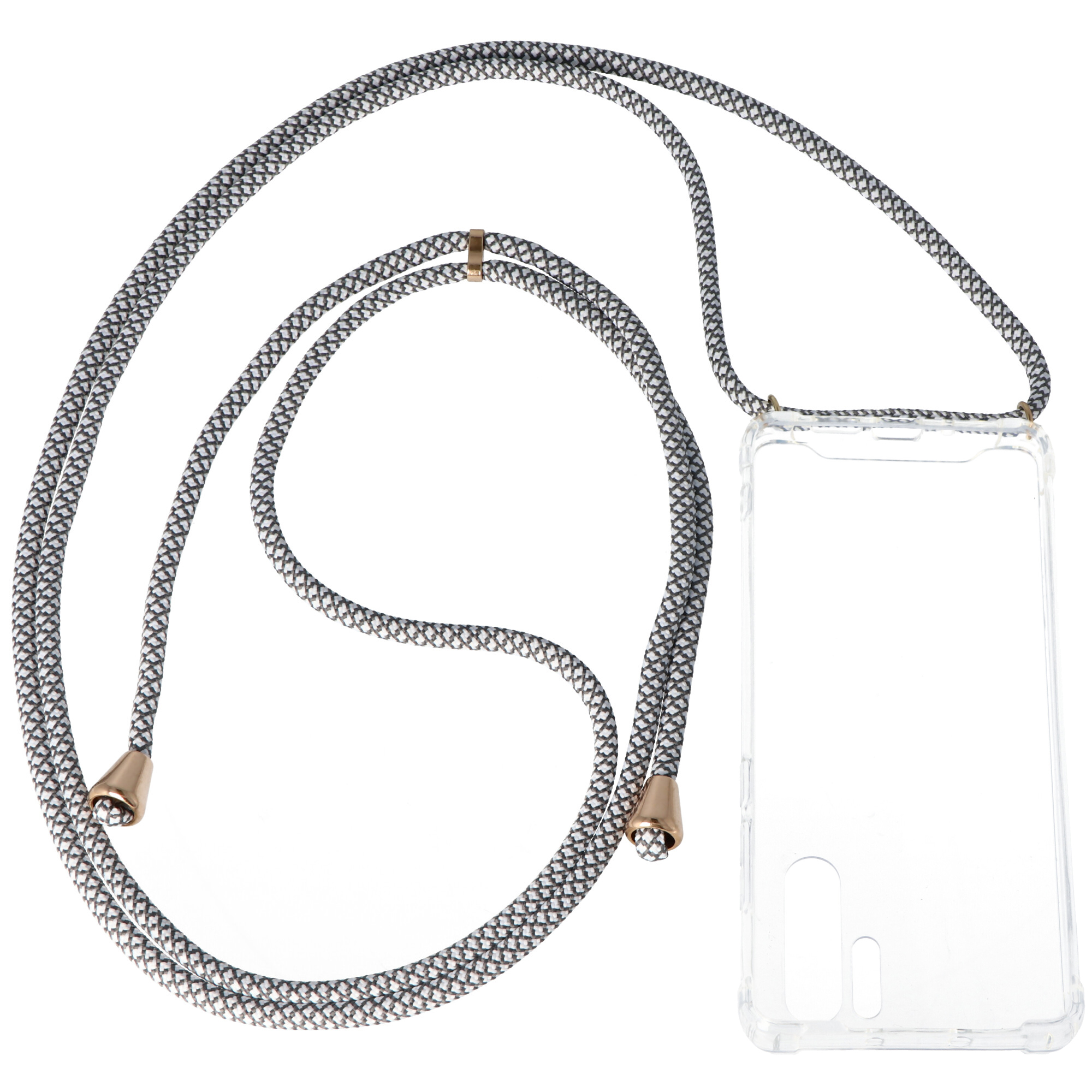 Necklace Case passend für Huawei P30 PRO, Smartphonehülle mit Kordel grau,weiß zum Umhängen