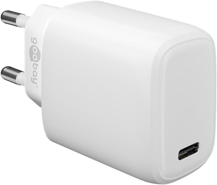Goobay USB-C™ PD Schnellladegerät (20 W) weiß - 1x USB-C™-Anschluss (Power Delivery) - weiß